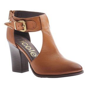 Nicole Tobacco Gabrina Leather Bootie